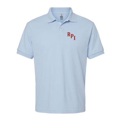 Men's RPI Engineers Logo Gildan Dry Blend Jersey Polo