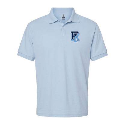 Men's Rhode Island Rams Logo Gildan Dry Blend Jersey Polo