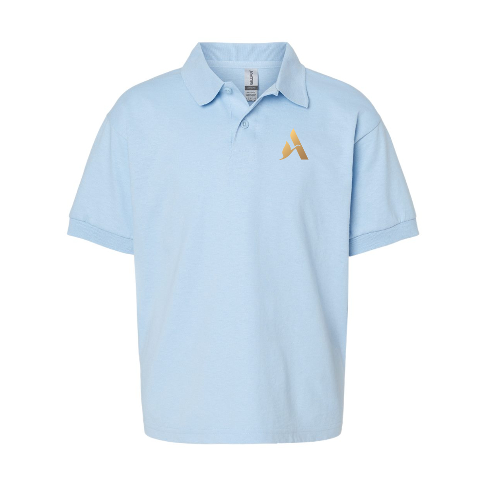 Youth Accor Golden Logo Gildan Dry Blend Jersey Polo