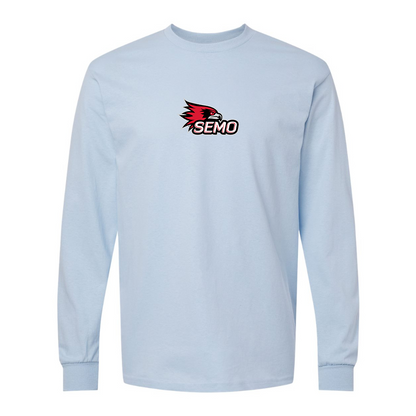 Men's SEMO Redhawks Logo Gildan Heavy Cotton Long Sleeve T-Shirt