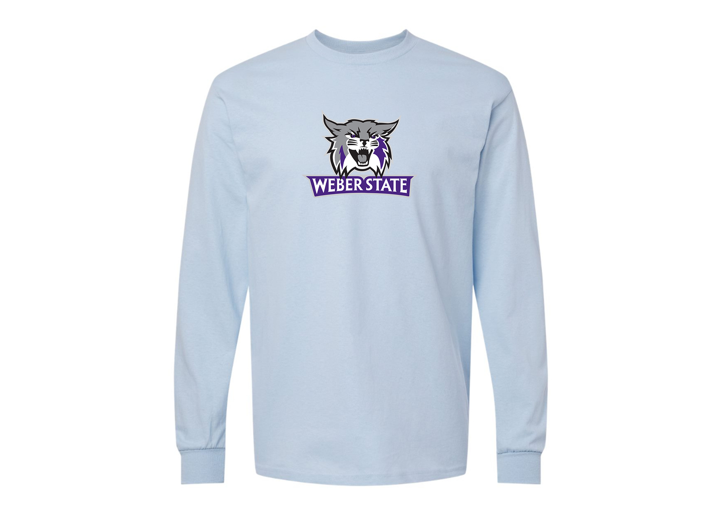 Men's Weber State Wildcats Gildan Heavy Cotton Long Sleeve T-Shirt