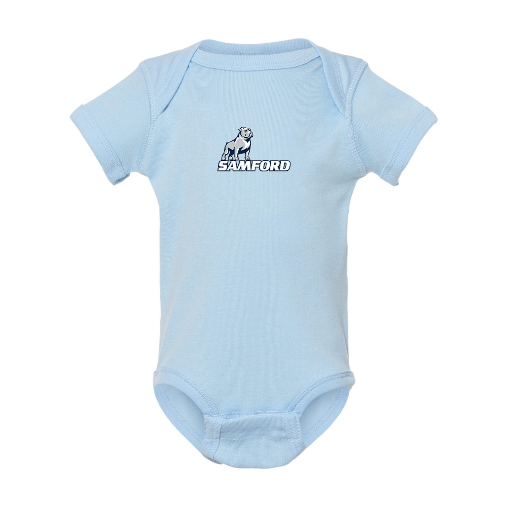 Samford Bulldogs Logo Rabbit Skins Infant Baby Rib Bodysuit