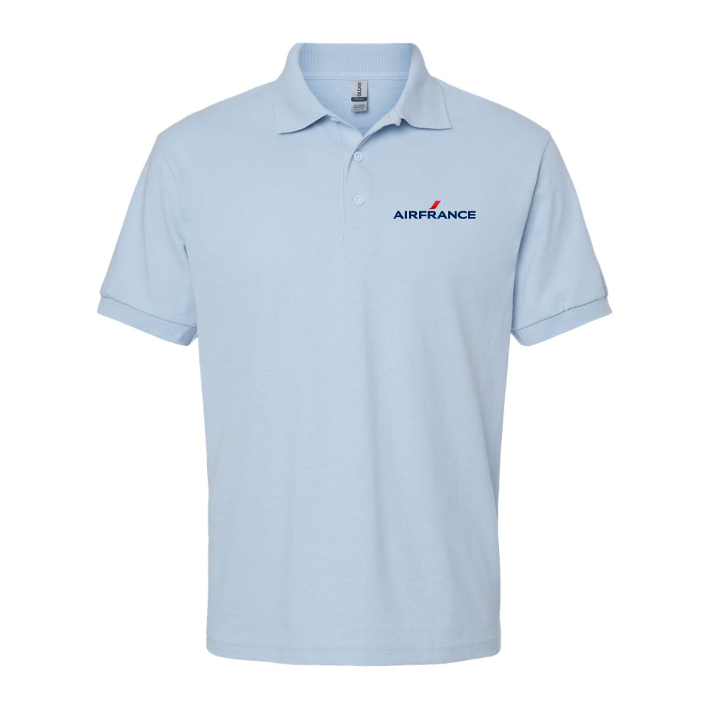 Men's Air France Logo Gildan Dry Blend Jersey Polo