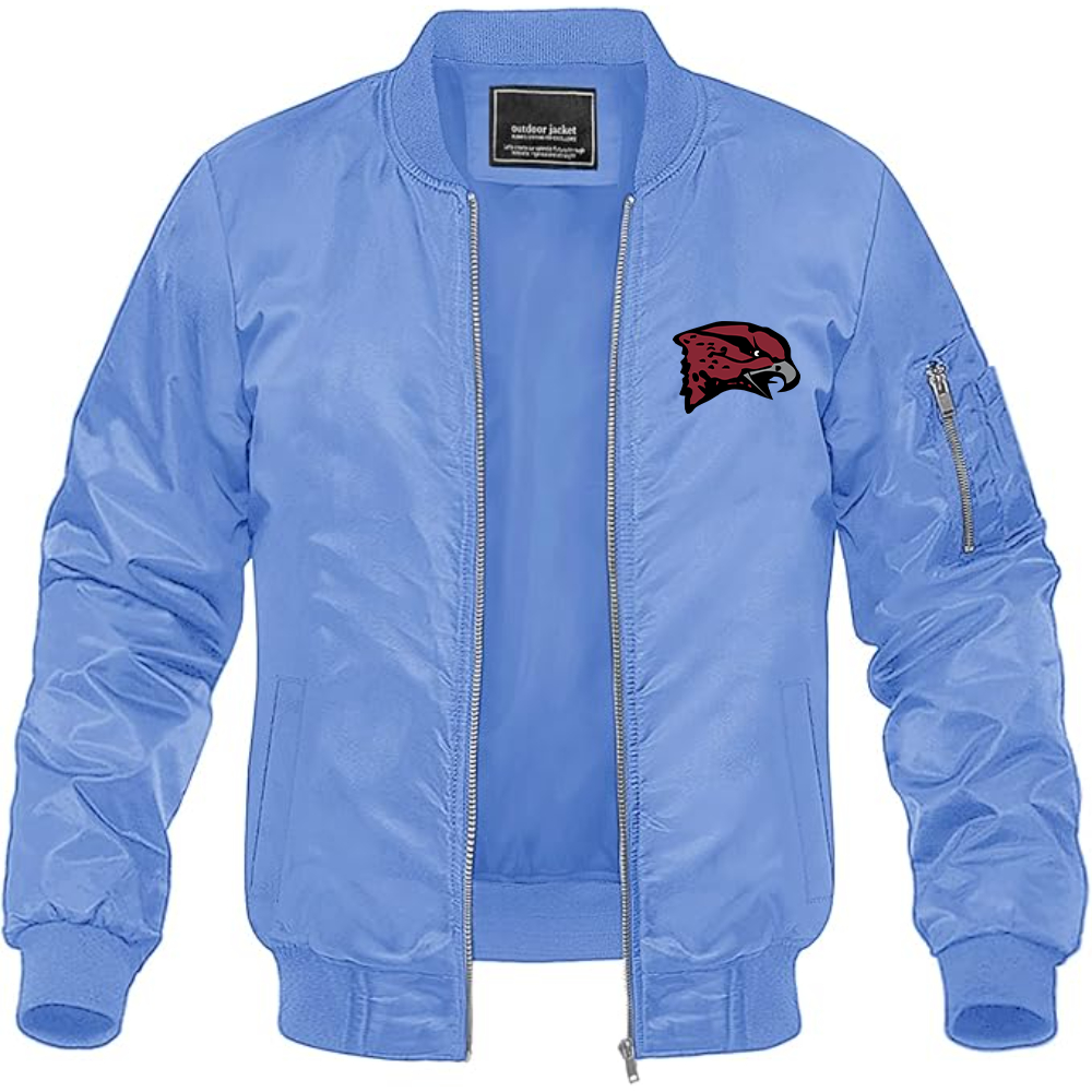 Men's Maryland Eastern Shore Hawks Logo Lightweight Bomber Jacket Windbreaker Softshell Varsity Jacket Coat