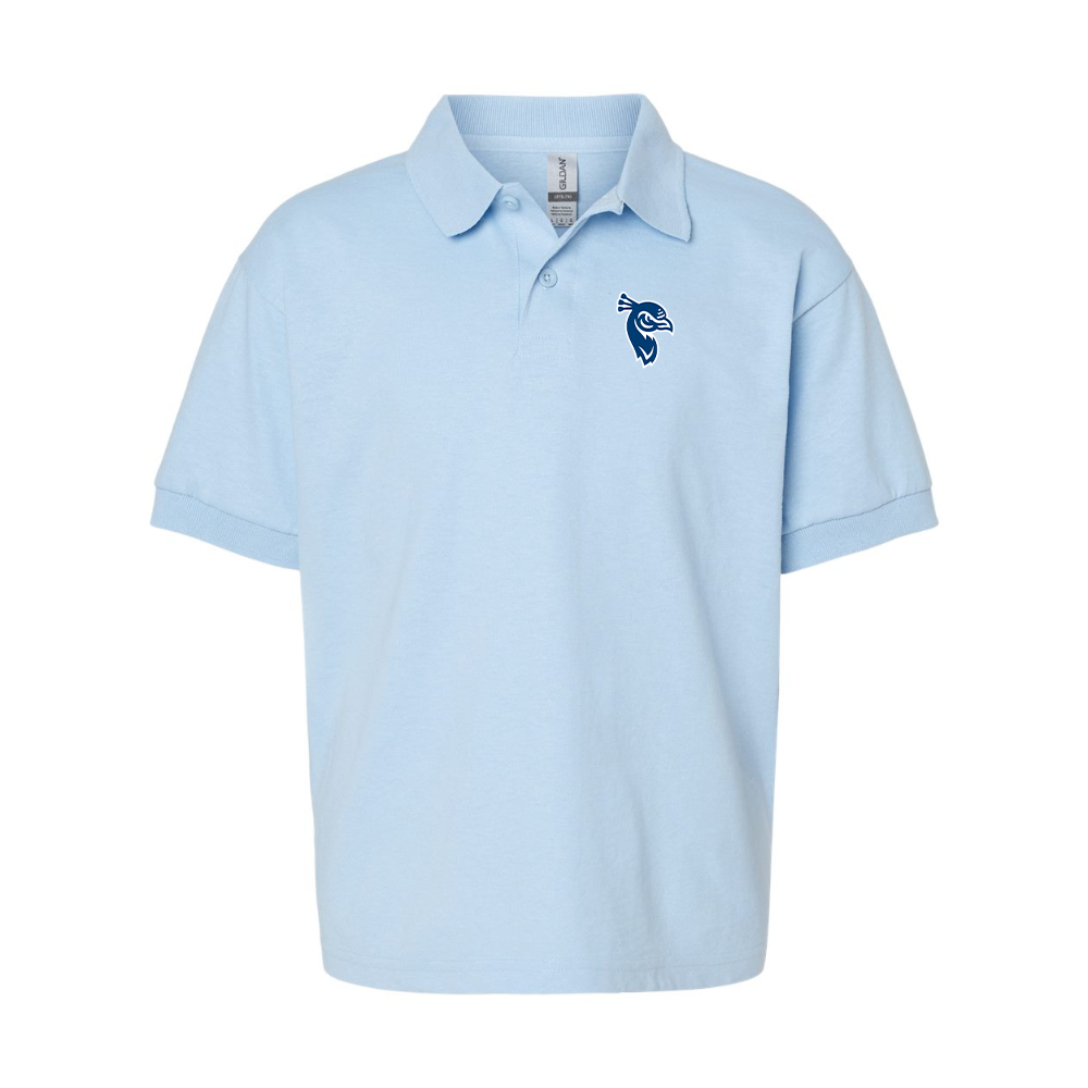 Youth Saint Peters Peacocks Logo Gildan Dry Blend Jersey Polo