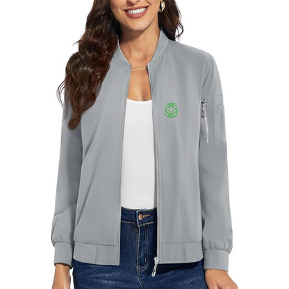 Women's Ahold Delhaize Symbol Premium Bomber Jacket with Polished Detailing and Functional Sleeve Pocket Modern Luxury Outerwear