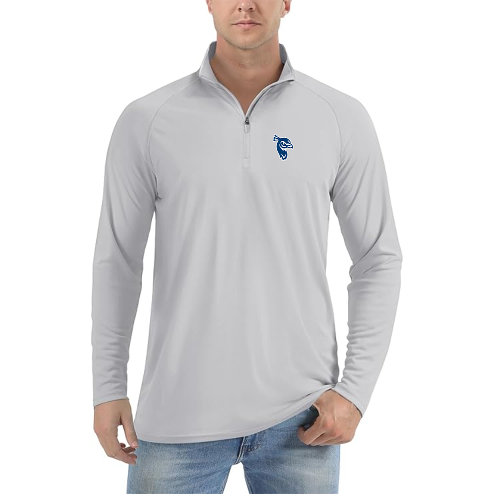 Men's Saint Peters Peacocks Logo  Lightweight Quarter-Zip Athletic Shirt Long Sleeve Performance Wear
