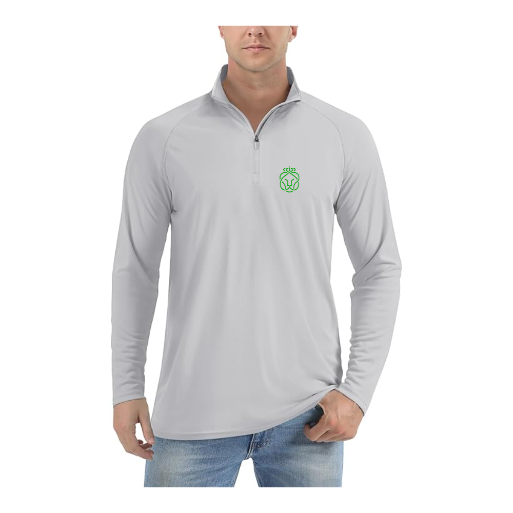 Men's Ahold Delhaize Symbol  Lightweight Quarter-Zip Athletic Shirt Long Sleeve Performance Wear