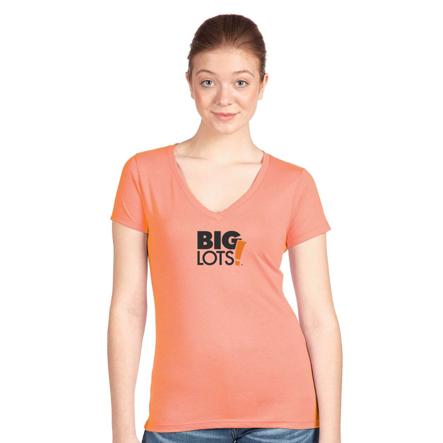 Women's Big Lots Logo Next Level V-Neck T-Shirt