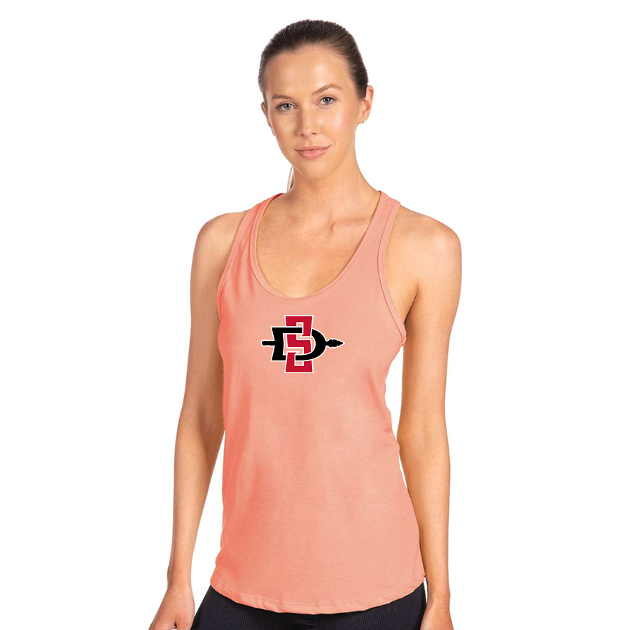 Women's San Diego State Aztecs Logo Next Level Ideal Racerback Tank