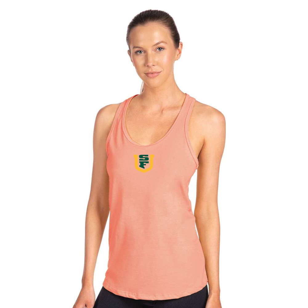 Women's San Francisco Dons Logo Next Level Ideal Racerback Tank