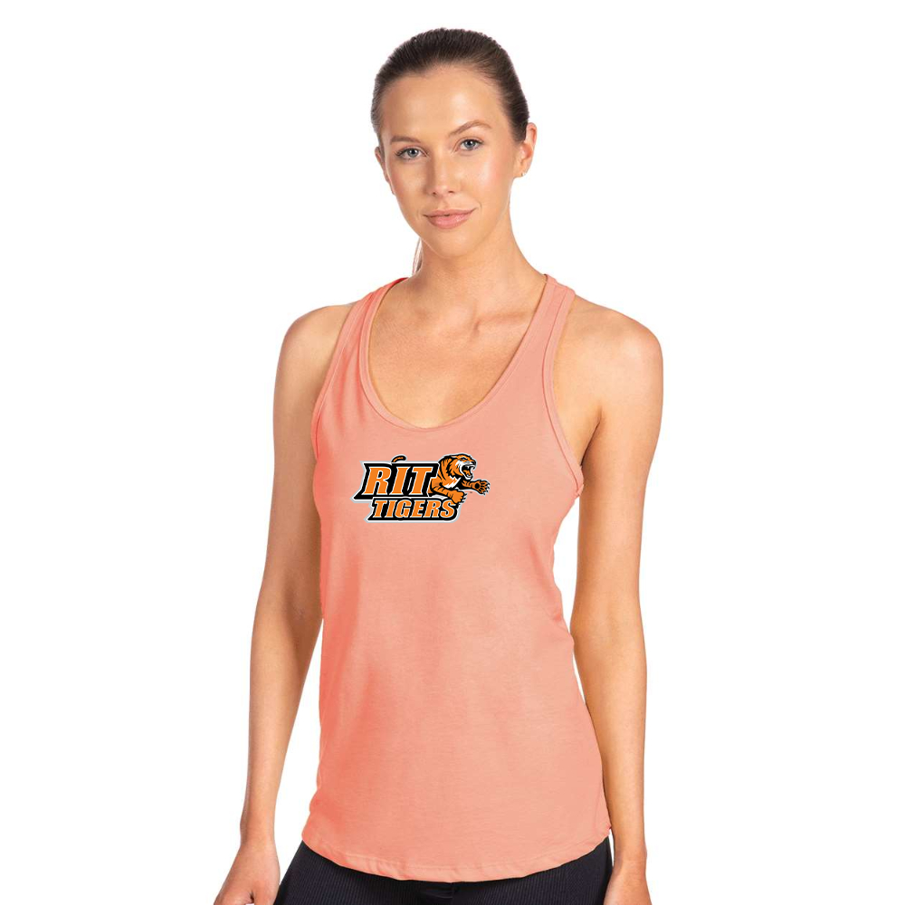 Women's RIT Tigers Logo Next Level Ideal Racerback Tank