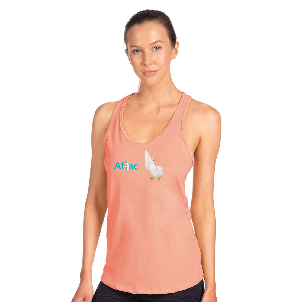 Women's Aflac Logo and Duck Next Level Ideal Racerback Tank