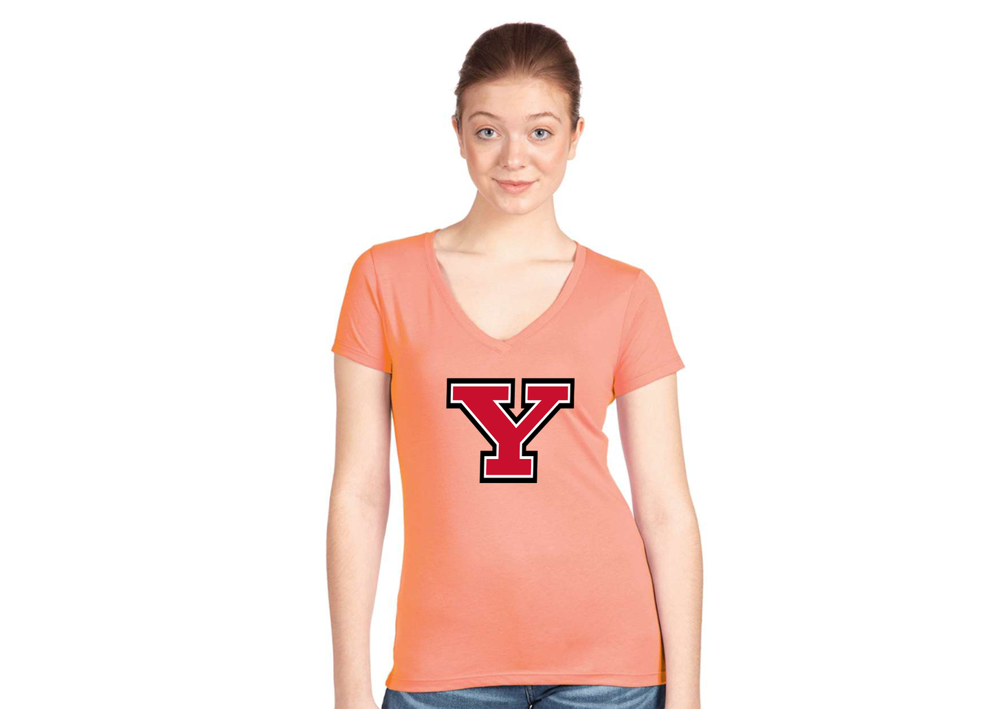 Women's Youngstown State Penguins Next Level V-Neck T-Shirt