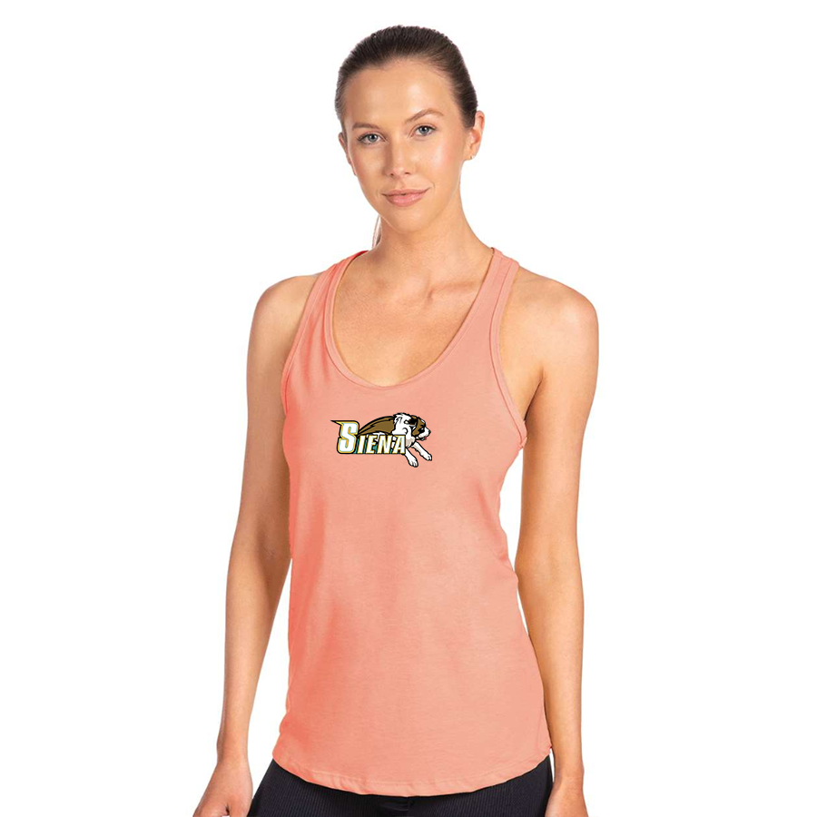 Women's Siena Saints Logo Next Level Ideal Racerback Tank