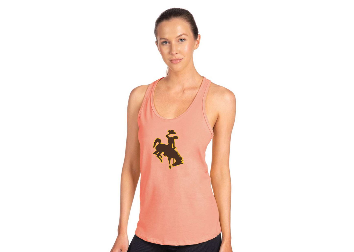 Women's Wyoming Cowboys Next Level Ideal Racerback Tank