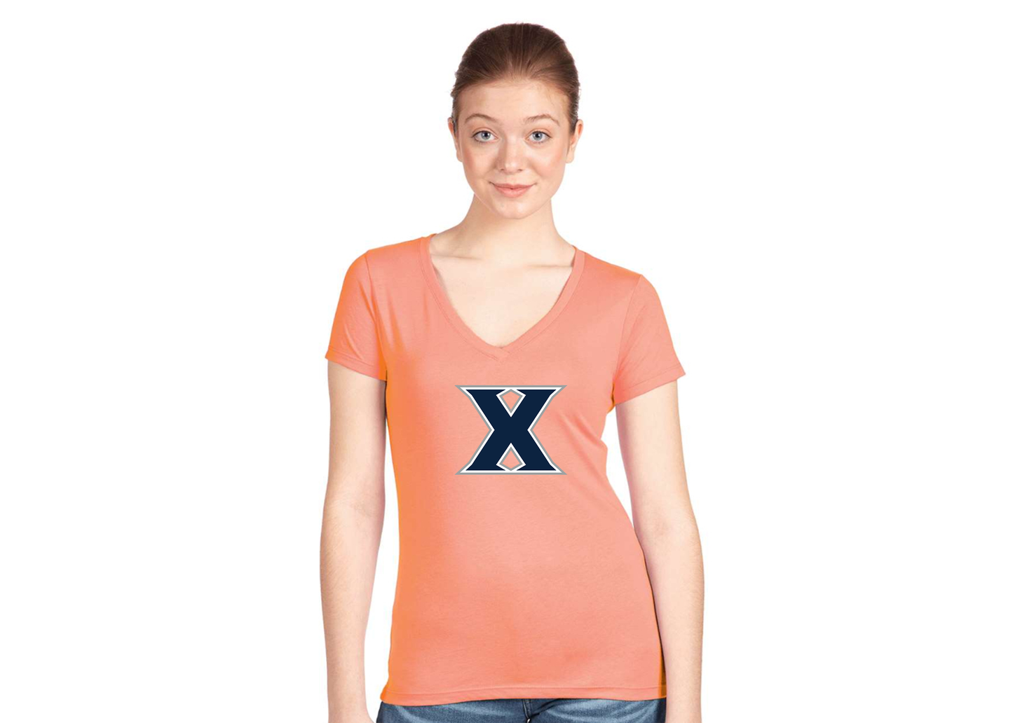 Women's Xavier Musketeers Next Level V-Neck T-Shirt