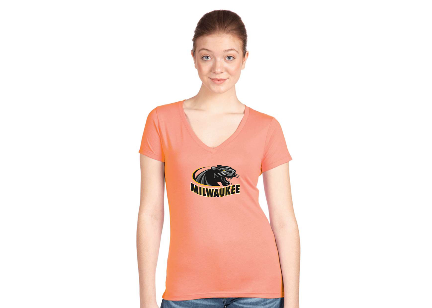 Women's Wisconsin Milwaukee Panthers Next Level V-Neck T-Shirt
