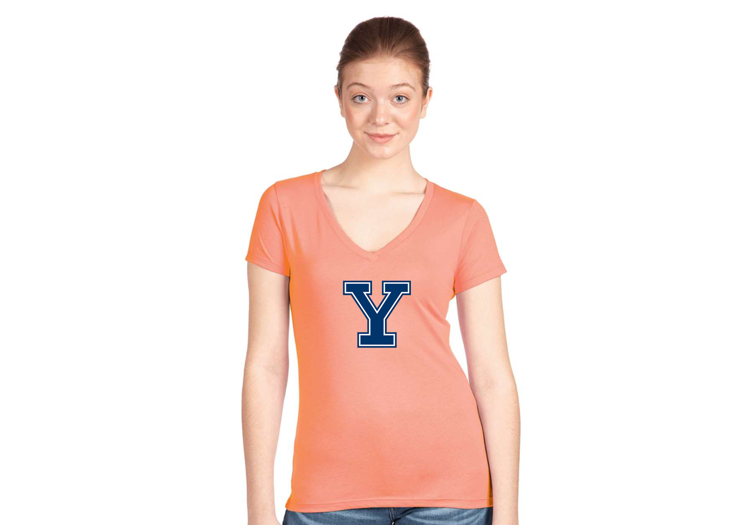 Women's Yale Bulldogs Next Level V-Neck T-Shirt