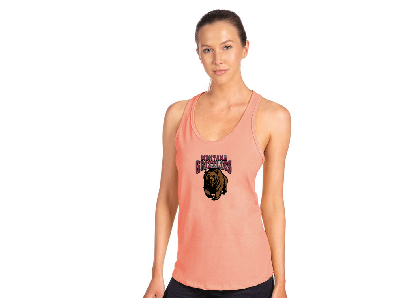 Women's Montana Grizzliesl Next Level Ideal Racerback Tank