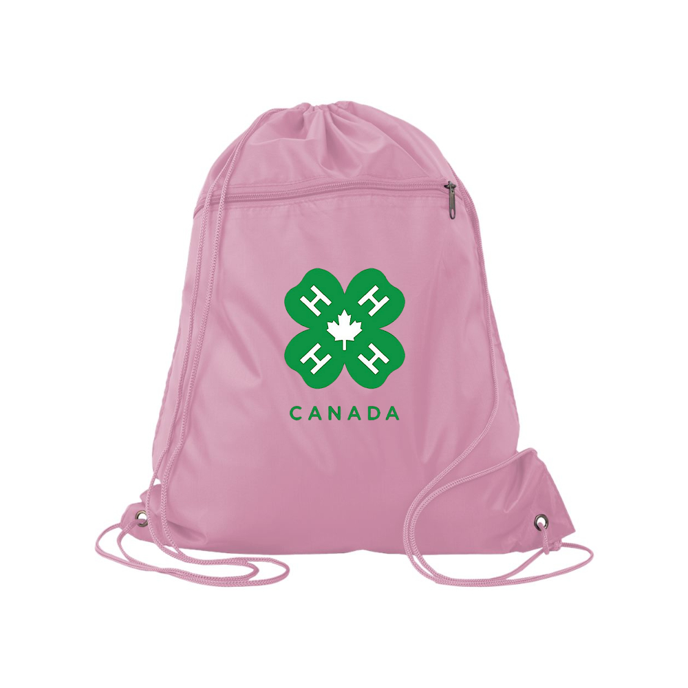 4H Canada Logo Q-Tees - Polyester Cinchpack