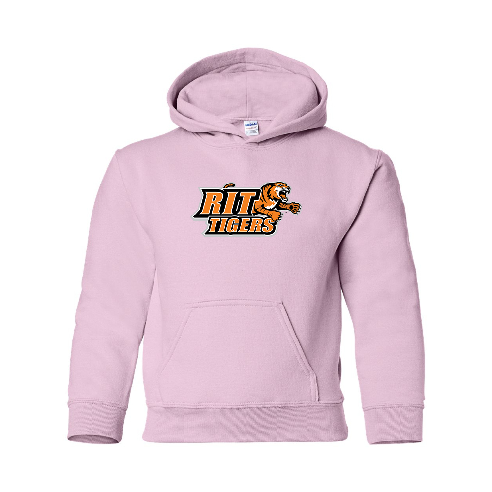Youth RIT Tigers Logo Gildan Heavy Blend  Hooded Sweatshirt
