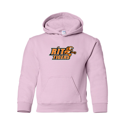 Youth RIT Tigers Logo Gildan Heavy Blend  Hooded Sweatshirt