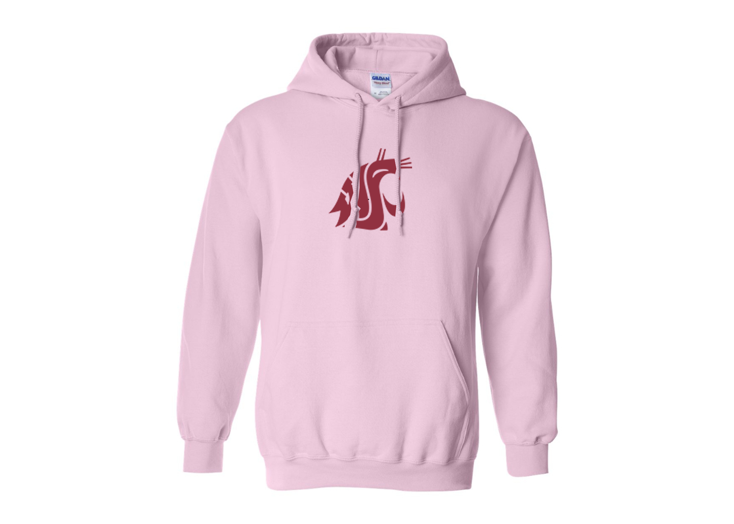 Men's Washington State Cougars Gildan  Heavy Blend Hooded Sweatshirt