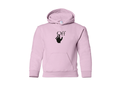 Youth Off-White Hand Gildan Heavy Blend  Hooded Sweatshirt