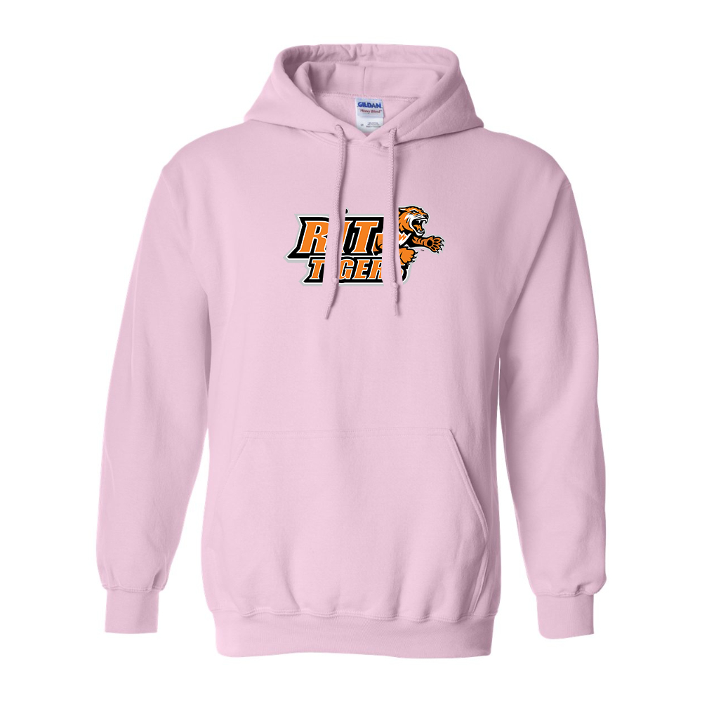 Men's RIT Tigers Logo Gildan  Heavy Blend Hooded Sweatshirt