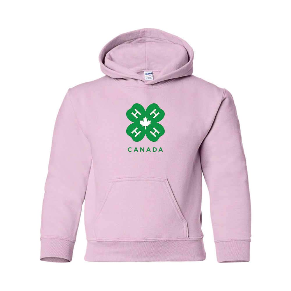 Youth 4H Canada Logo Gildan Heavy Blend  Hooded Sweatshirt