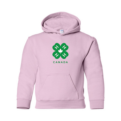 Youth 4H Canada Logo Gildan Heavy Blend  Hooded Sweatshirt