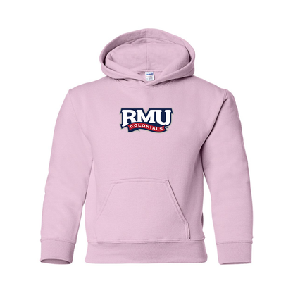 Youth Robert Morris Colonials Logo Gildan Heavy Blend  Hooded Sweatshirt
