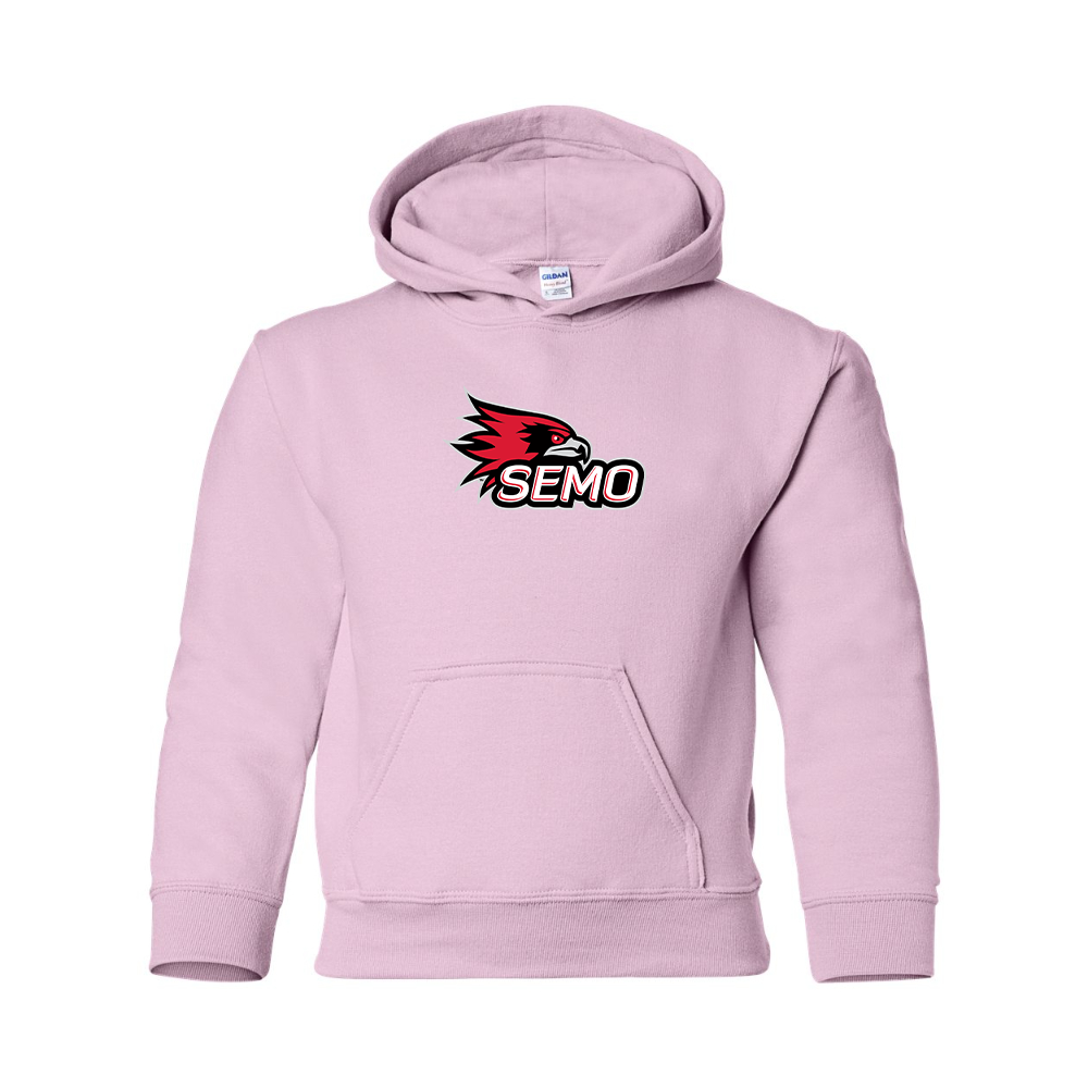 Youth SEMO Redhawks Logo Gildan Heavy Blend  Hooded Sweatshirt