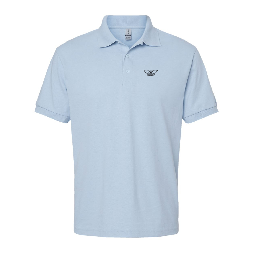 Men's Aerosmith Logo Gildan Dry Blend Jersey Polo