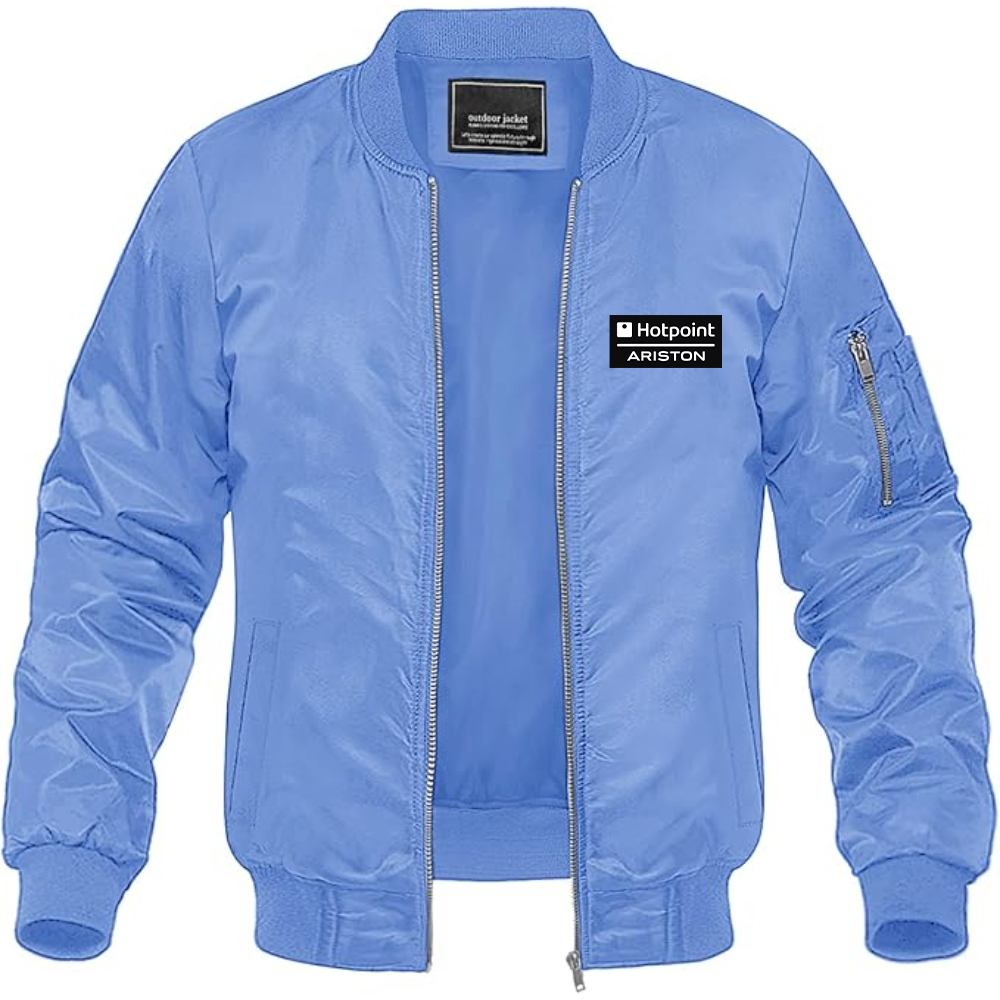 Men's Hotpoint-Ariston Logo Lightweight Bomber Jacket Windbreaker Softshell Varsity Jacket Coat