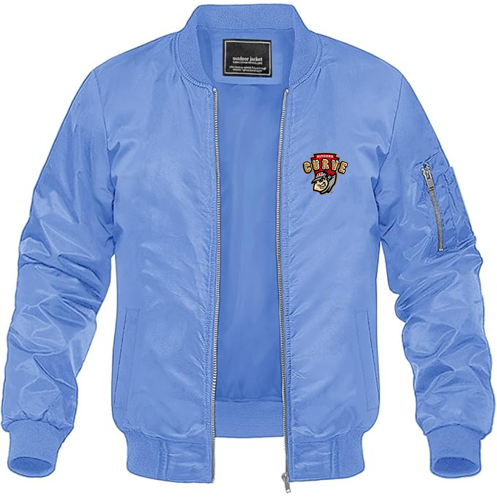 Men's Altoona Curve Logo Lightweight Bomber Jacket Windbreaker Softshell Varsity Jacket Coat