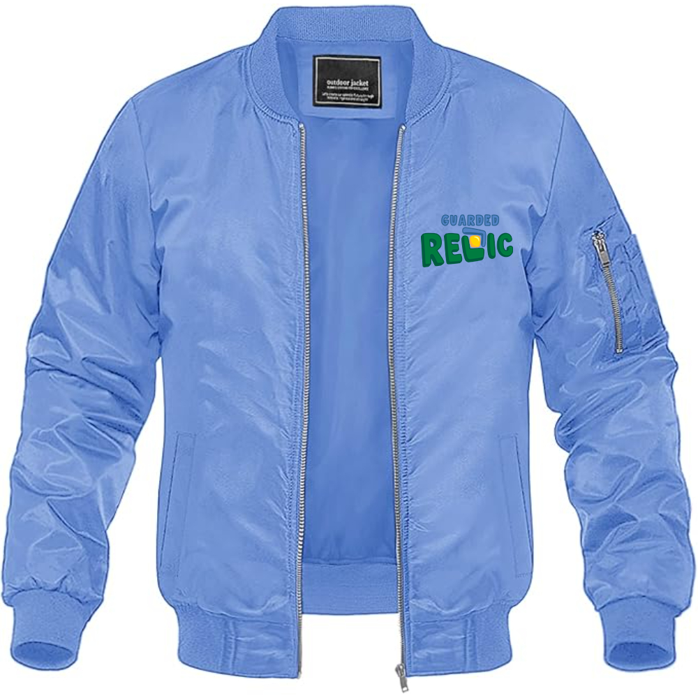 Men's Guarded Relic Logo Lightweight Bomber Jacket Windbreaker Softshell Varsity Jacket Coat