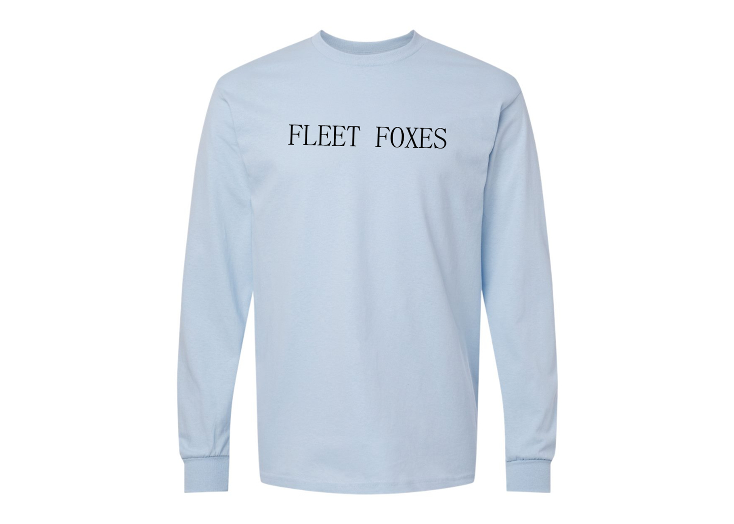 Men's Fleet Foxes Logo Gildan Heavy Cotton Long Sleeve T-Shirt