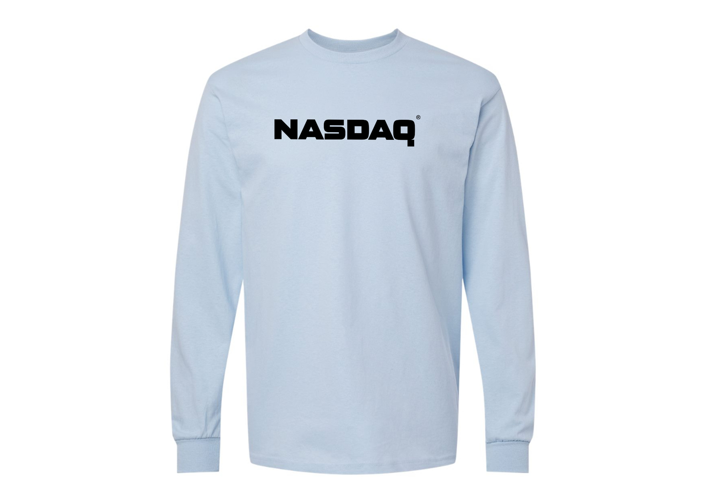 Men's Nasdaq Logo Gildan Heavy Cotton Long Sleeve T-Shirt