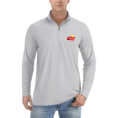 Men's  Frito Lay Lightweight Quarter-Zip Athletic Shirt Long Sleeve Polyester Wear