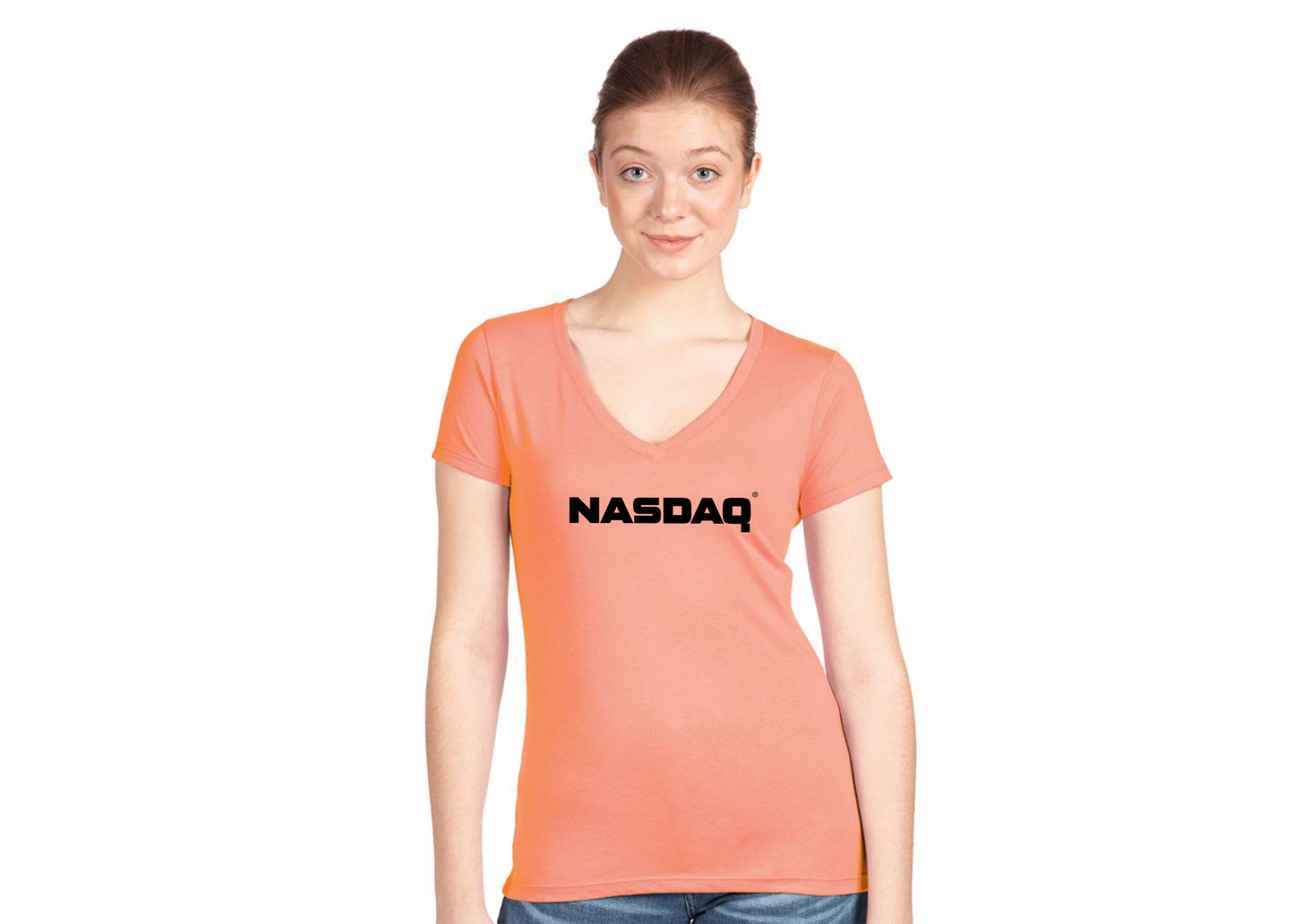 Women's Nasdaq Logo Next Level V-Neck T-Shirt