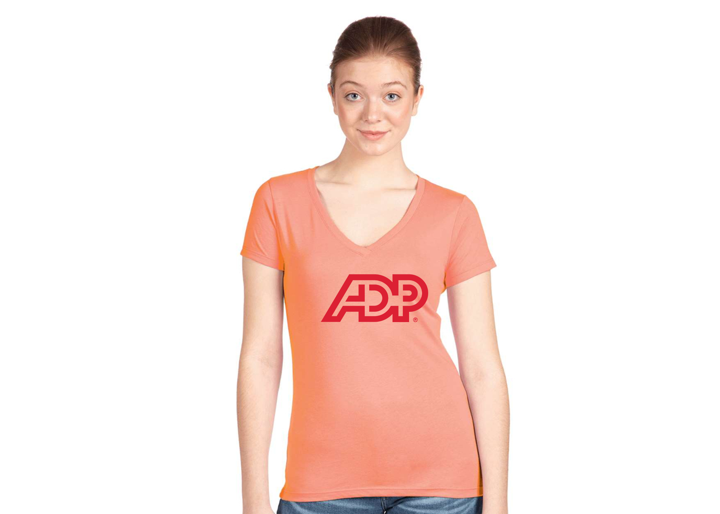 Women's ADP Logo  Next Level V-Neck T-Shirt