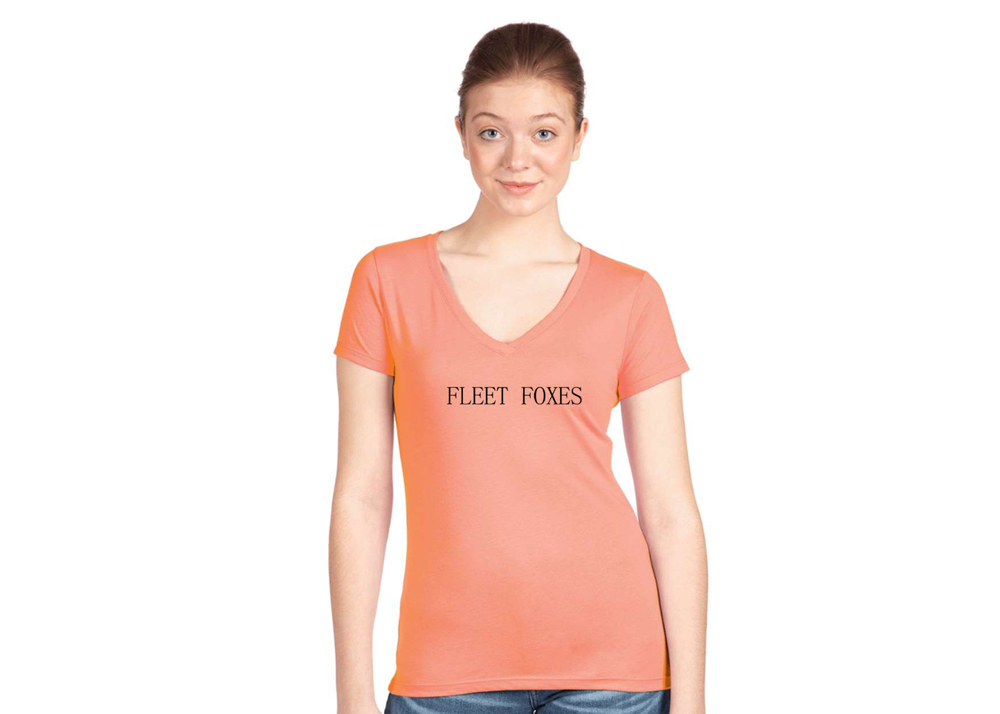 Women's Fleet Foxes Logo  Next Level V-Neck T-Shirt