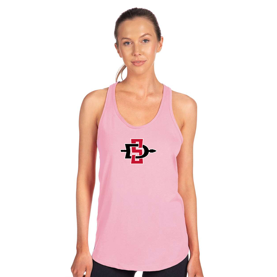 Women's San Diego State Aztecs Logo Next Level Ideal Racerback Tank