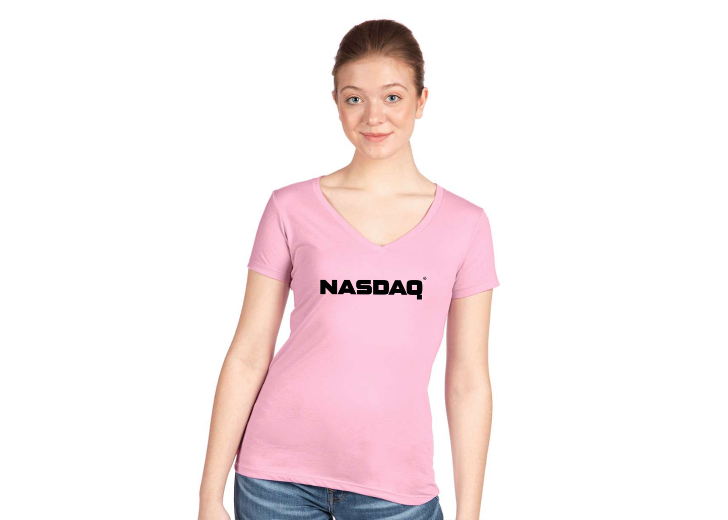 Women's Nasdaq Logo Next Level V-Neck T-Shirt