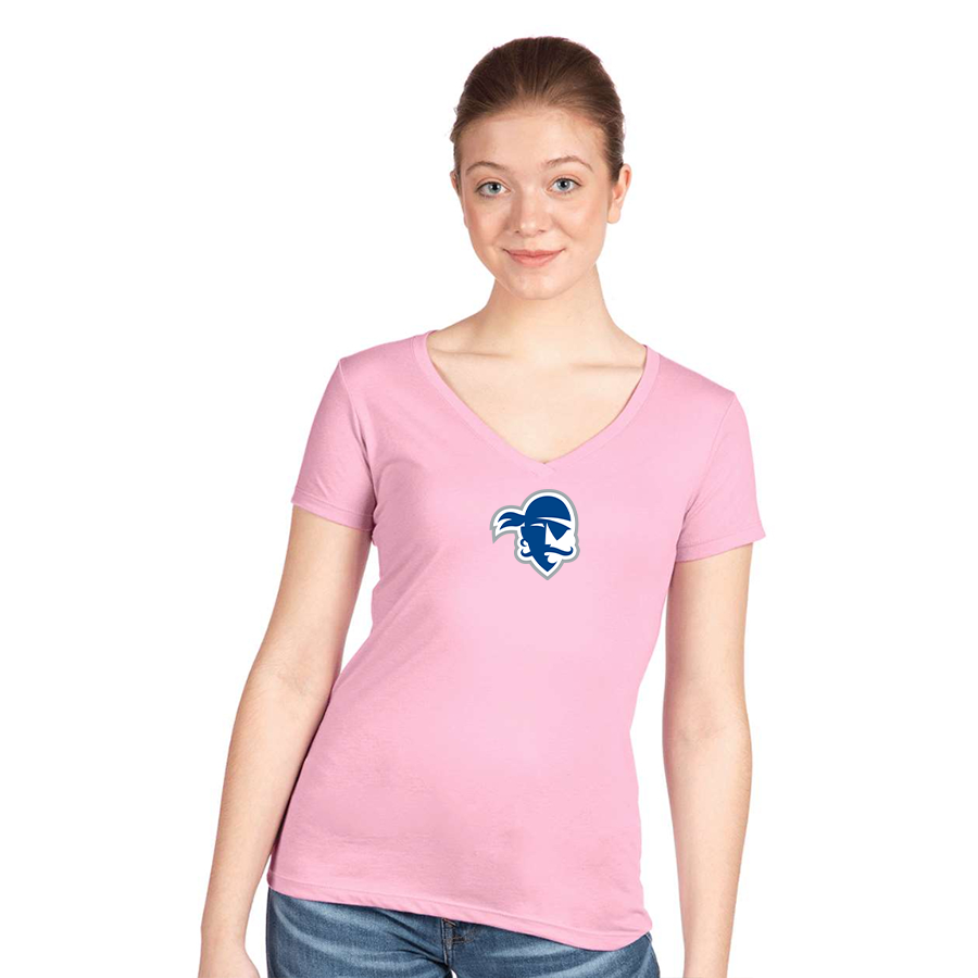 Women's Seton Hall Pirates Logo Next Level V-Neck T-Shirt