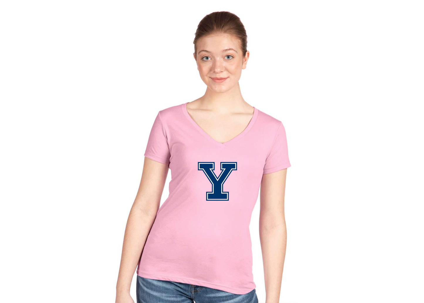 Women's Yale Bulldogs Next Level V-Neck T-Shirt