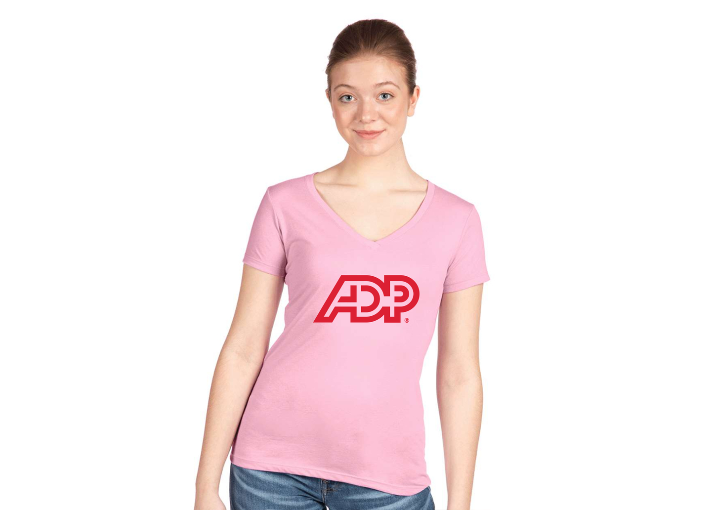 Women's ADP Logo  Next Level V-Neck T-Shirt