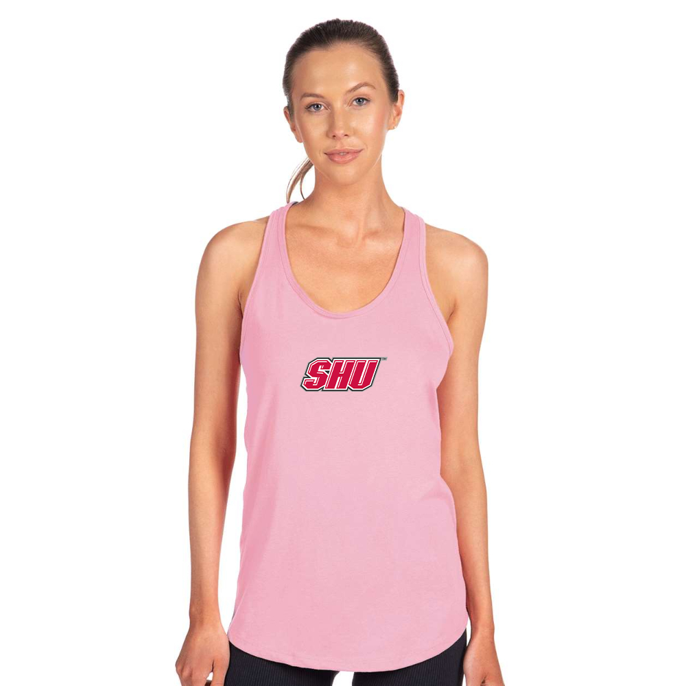 Women's Sacred Heart Pioneers Logo Next Level Ideal Racerback Tank